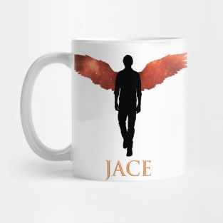 Shadowhunters / The Mortal Instruments - Jace Herondale / Jace Wayland / Dominic Sherwood angel (orange galaxy wings) - Parabatai gift - Clary, Alec, Izzy, Magnus Mug